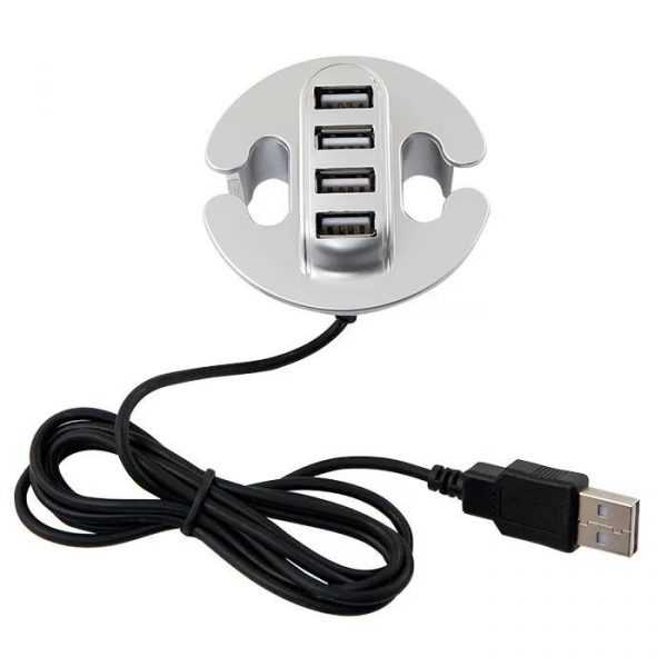 Разветвитель для USB на 4 порта серый