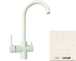 Смеситель с подключ. питьев. воды GRAN-STONE GS 4305 (331 Белый)