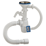 Сифон 3 1/2 х 40, с одним отводом, с переливом и гибкой трубой 40-40/50 А-4011