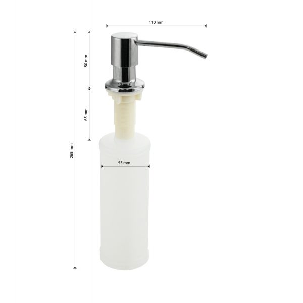 Brimix - Дозатор для жидкого мыла, Хромированный, пластиковый 6282