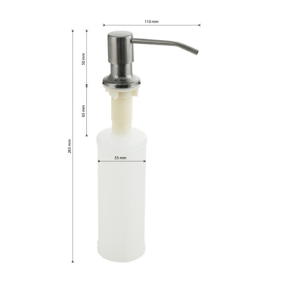 Brimix - Дозатор для жидкого мыла, Матовый Хром, пластиковый. 6281