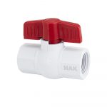 Кран шаровый 3/4", м/м ручка-бабочка, полипропиленовый, из АБС пластика