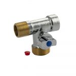 Кран для стиральной машины, шаровый, трёхпроходной 00611