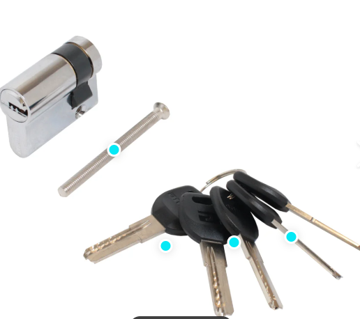 АЛЛЮР HD F 40H-5К CP (30x10) хром перф.кл ОДНОСТОРОННИЙ Цилиндровый механизм