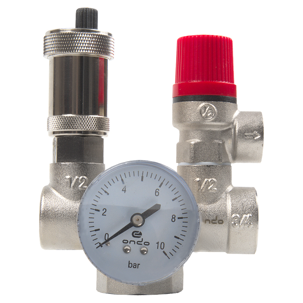 Группа безопасности котла проходная 1" (6 бар) ONDO