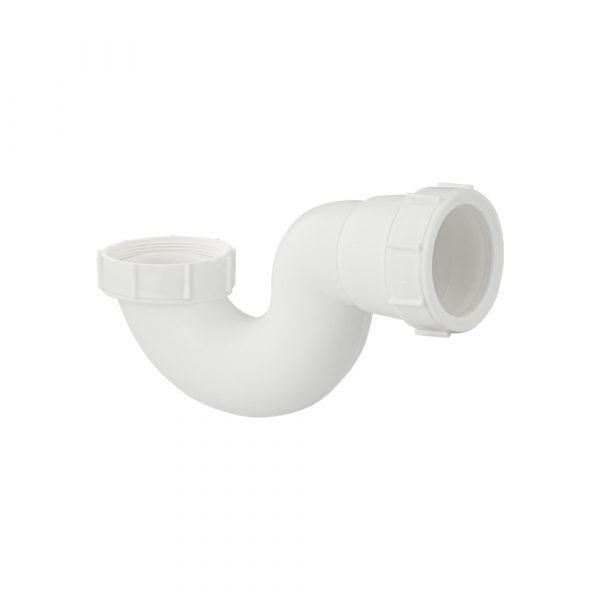 Сифон для ванны без выпуска прямоточный, АБС пластик 1 1/2", цвет БЕЛЫЙ