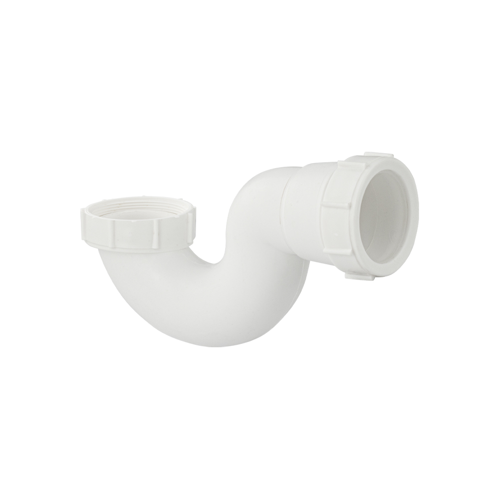 Сифон для ванны без выпуска прямоточный, АБС пластик 1 1/2", цвет БЕЛЫЙ