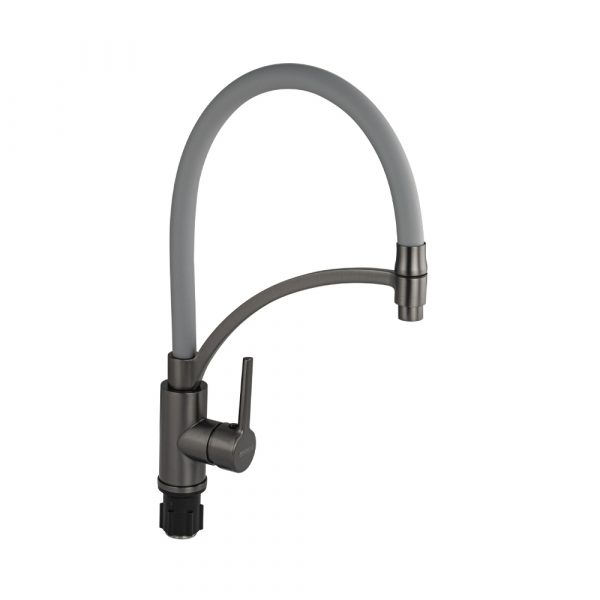 Смеситель для кухни MAGNUS 9423 нерж. гибкий серый