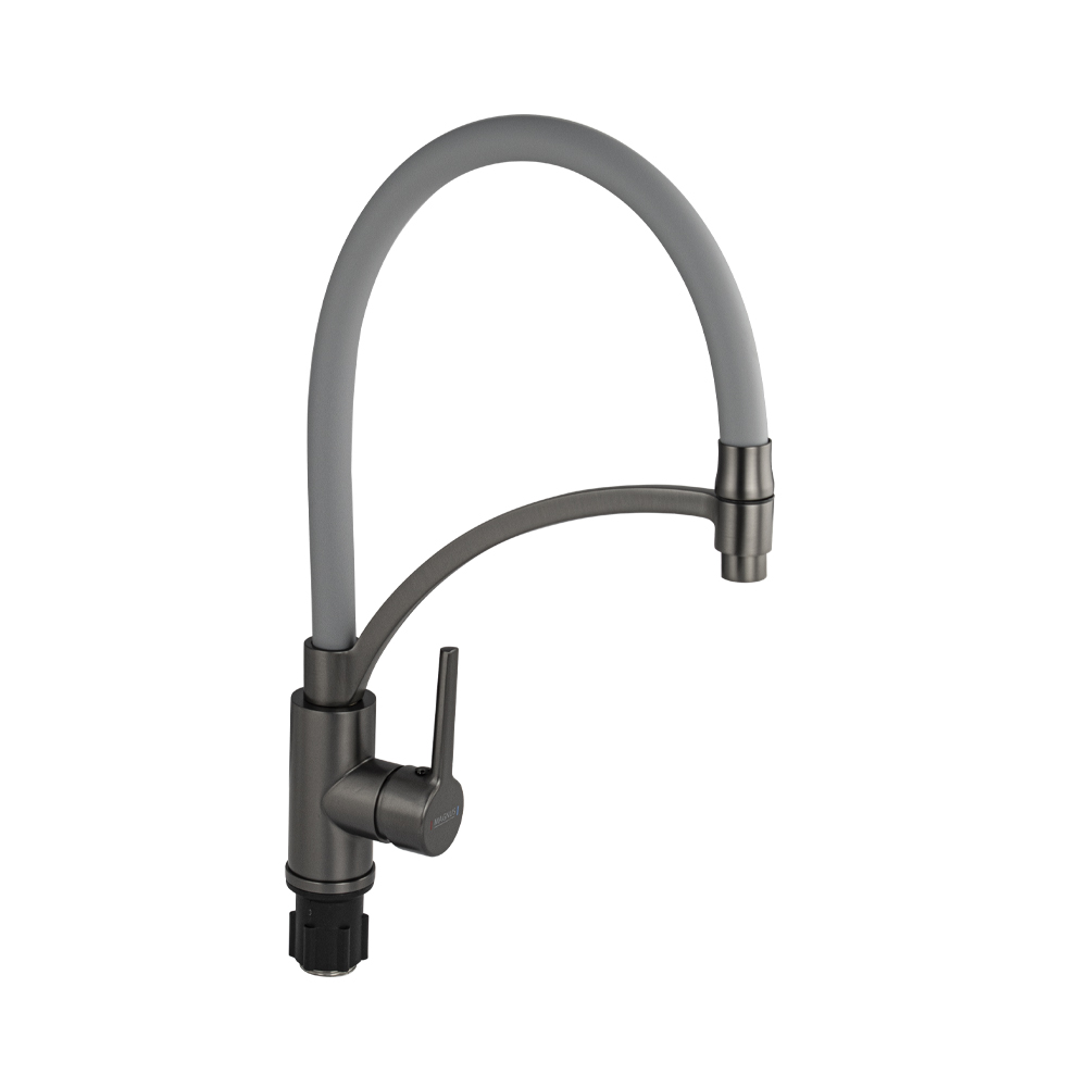 Смеситель для кухни MAGNUS 9423 нерж. гибкий серый